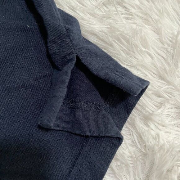 Men Duluth Trading Longtail Standard Fit Sleeveless Pocket Crew Navy Blue Large - Picture 6 of 7